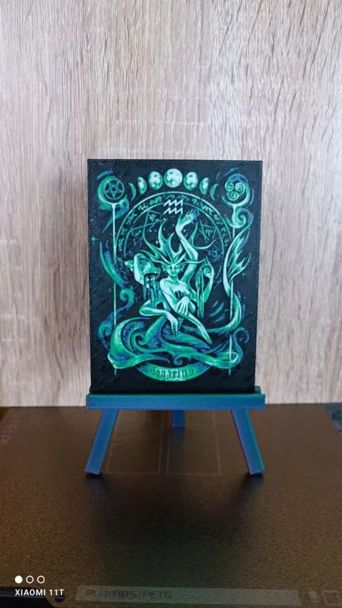 zodiac signs (aquarius) hueforge by KO Additive Labo HueForge model: zodiac signs (aquarius) hueforge by KO Additive Labo