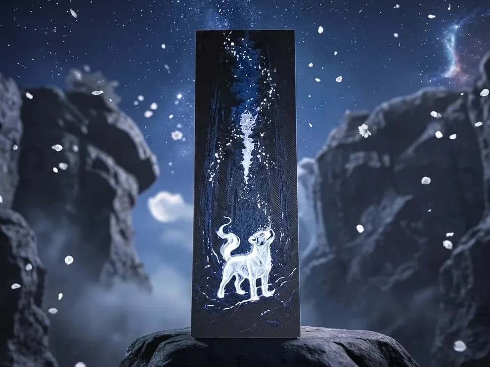 Jack Russell Terrier Patronus Bookmark by The SkyLab 3D HueForge model: Jack Russell Terrier Patronus Bookmark by The SkyLab 3D