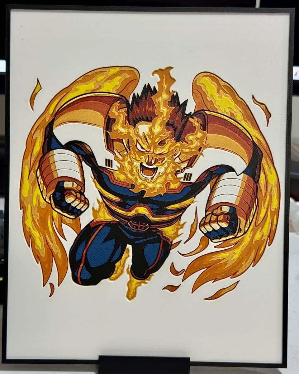 Endeavor - My Hero Academia by Strata Prints HueForge model: Endeavor - My Hero Academia by Strata Prints