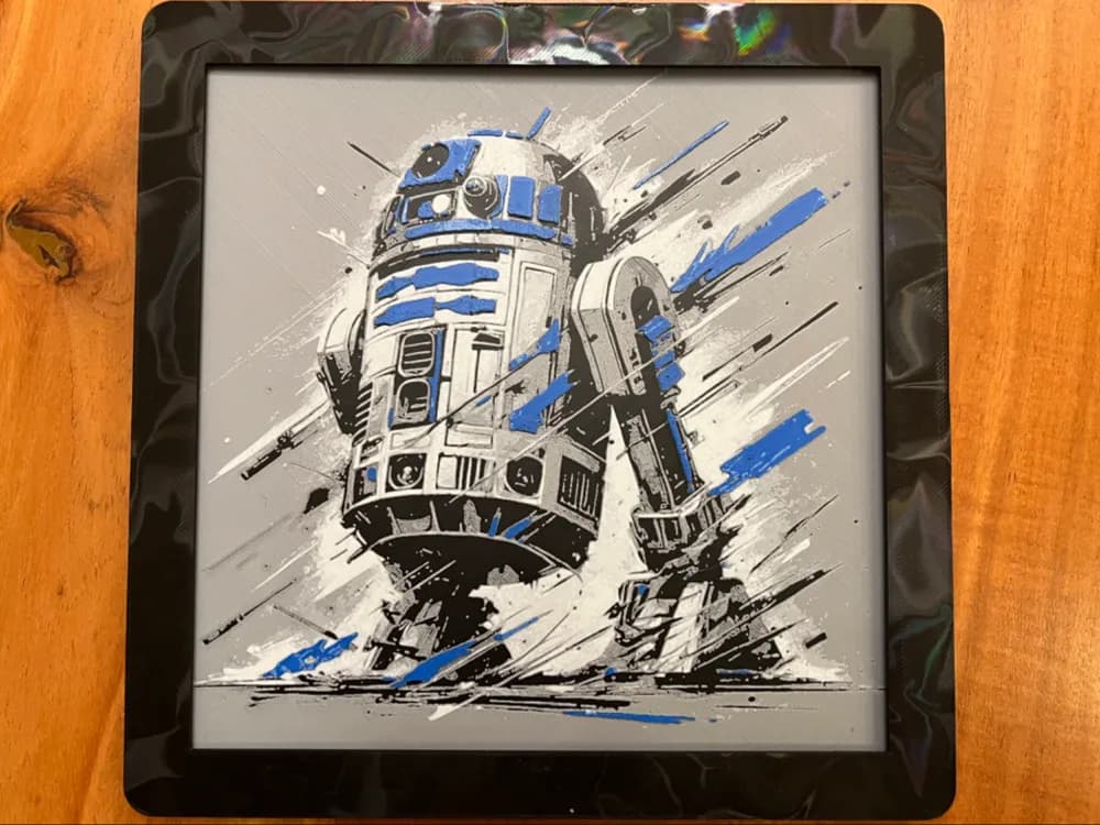 R2-D2 (2.0) by JustBe 3D Printing HueForge model: R2-D2 (2.0) by JustBe 3D Printing