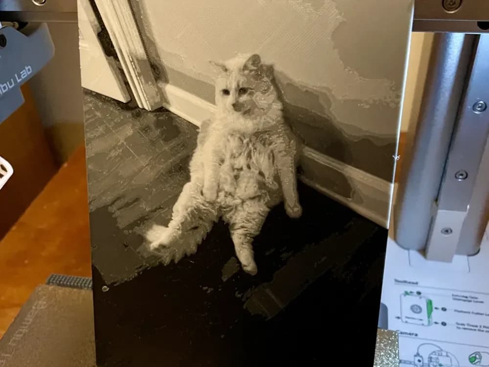 Relaxed Cat by 3D_Forged HueForge model: Relaxed Cat by 3D_Forged
