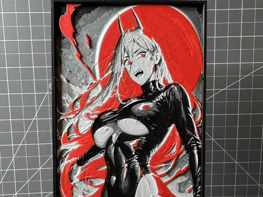 Hueforge of Waifu Power from Chainsaw Man by SBC Creations HueForge model: Hueforge of Waifu Power from Chainsaw Man by SBC Creations