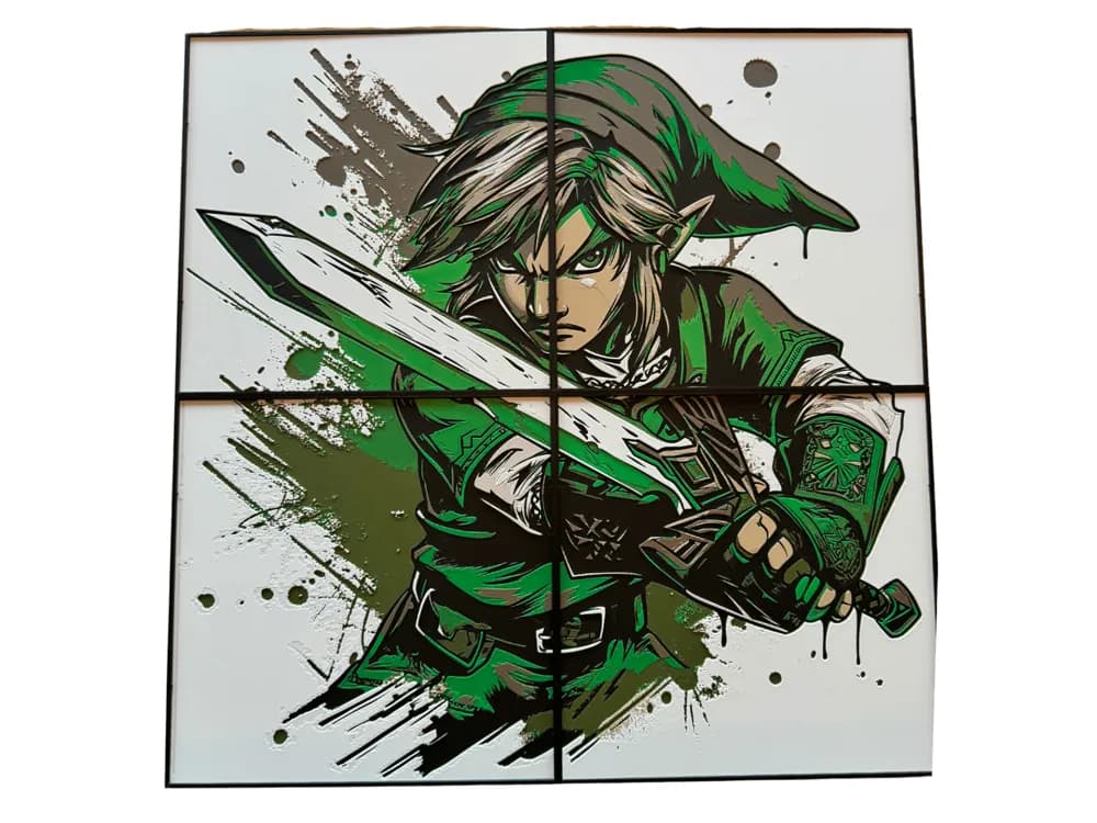 Link - Master Sword - Legend of Zelda - 400x400 by Canadian Gamer HueForge model: Link - Master Sword - Legend of Zelda - 400x400 by Canadian Gamer