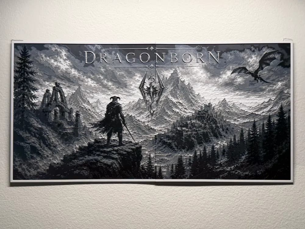 Skyrim Dragonborn HueForge by liv_3d HueForge model: Skyrim Dragonborn HueForge by liv_3d
