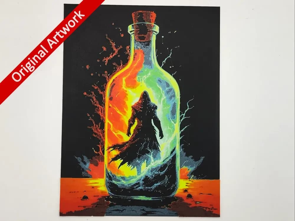 The raging bottle - hueforge by Altf4-Formation HueForge model: The raging bottle - hueforge by Altf4-Formation