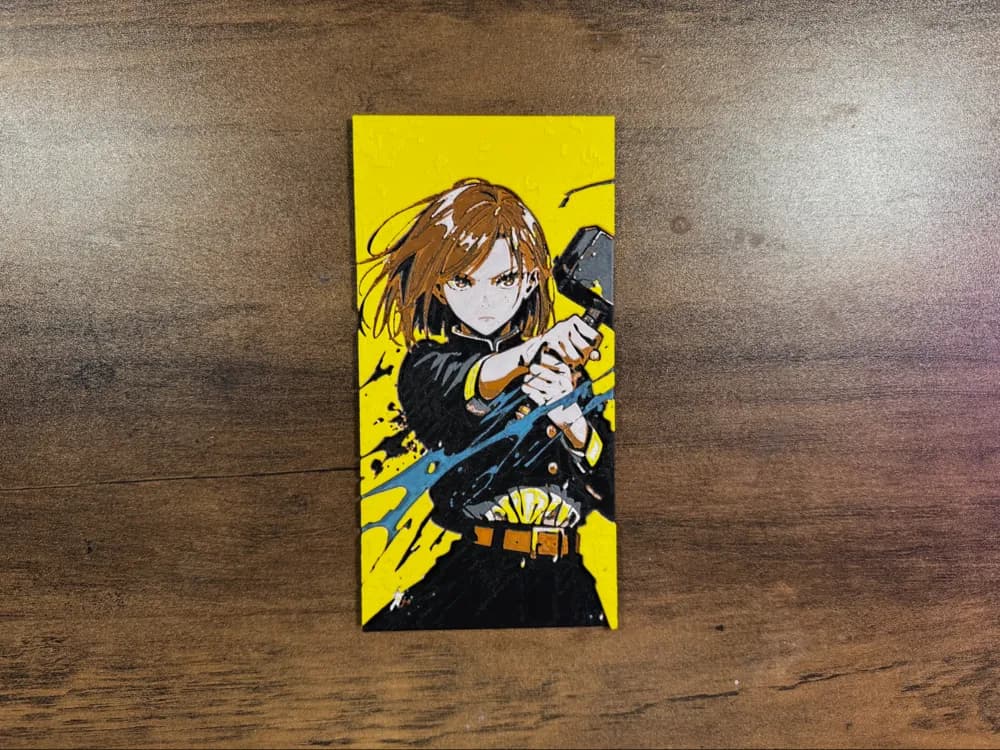 HueForge model: Kugisaki Nobara – Straw Doll Fury by 3D Prints By Vic