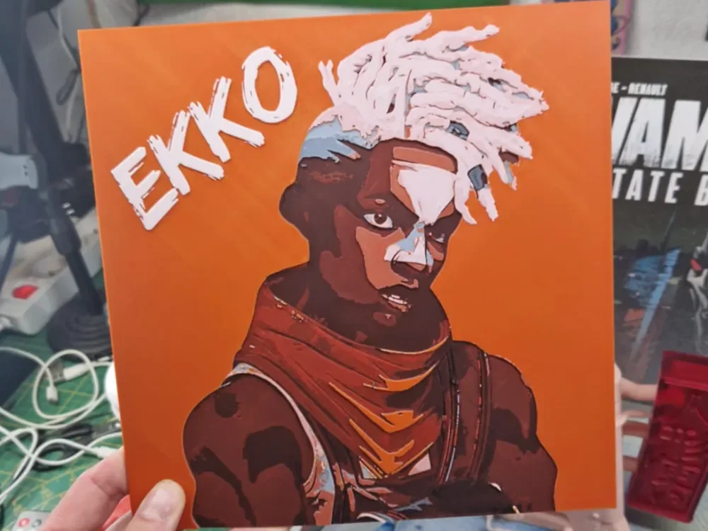 Arcane Hueforge - Ekko by Dakiren HueForge model: Arcane Hueforge - Ekko by Dakiren