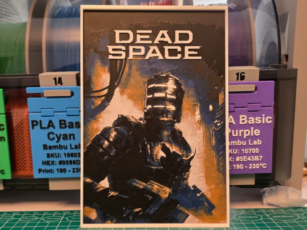 Dead Space Game Poster - Hueforge Art by Lumpy3D HueForge model: Dead Space Game Poster - Hueforge Art by Lumpy3D