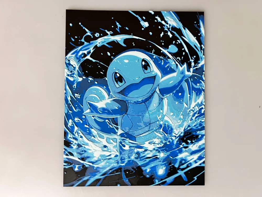Squirtle by 3djd HueForge model: Squirtle by 3djd