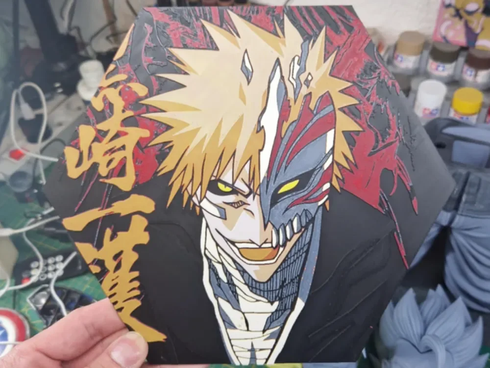 Bleach Hueforge - Ichigo Hollow by Dakiren HueForge model: Bleach Hueforge - Ichigo Hollow by Dakiren