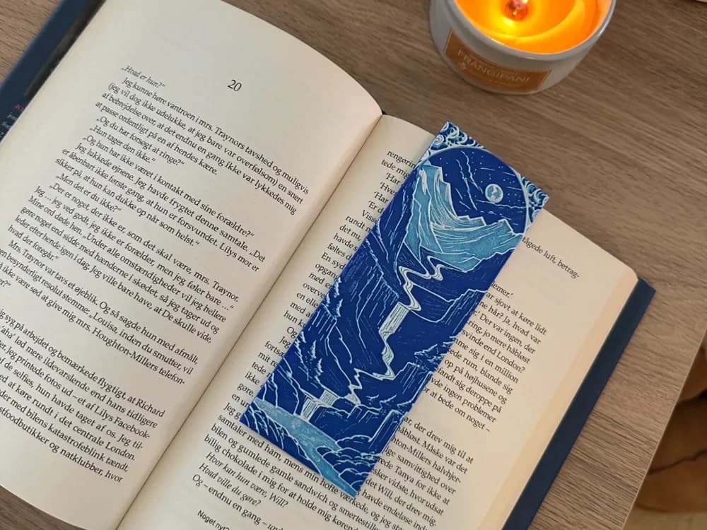Winter Bookmark - Mountain River Winter Bookmark - Mountain River