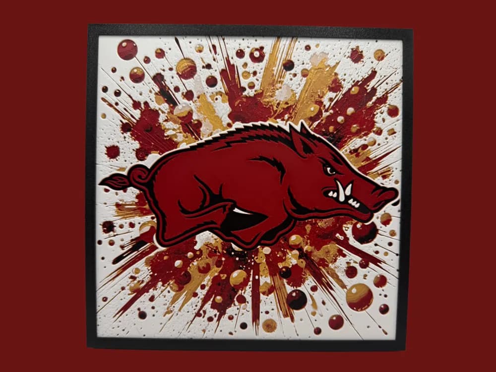 HueForge model: Arkansas Razorbacks - NCAA Hueforge by Canadian Gamer