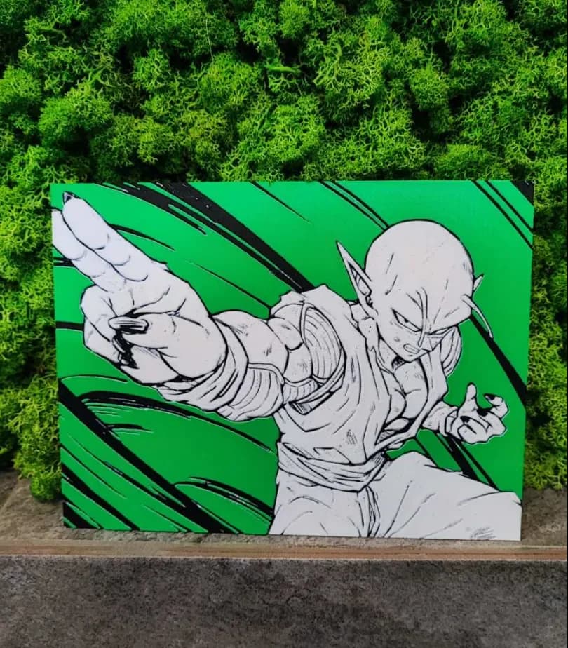 Piccolo (customise Background) by Garuda3D HueForge model: Piccolo (customise Background) by Garuda3D