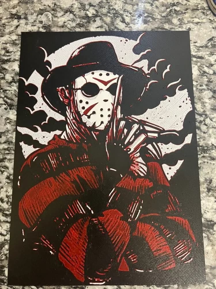 Freddy Jason (HueForge print) by Houston713Texan HueForge model: Freddy Jason (HueForge print) by Houston713Texan