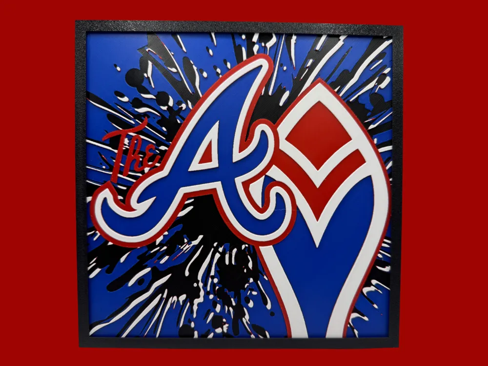 Atlanta Braves - City Connect & Feather - MLB by Canadian Gamer HueForge model: Atlanta Braves - City Connect & Feather - MLB by Canadian Gamer