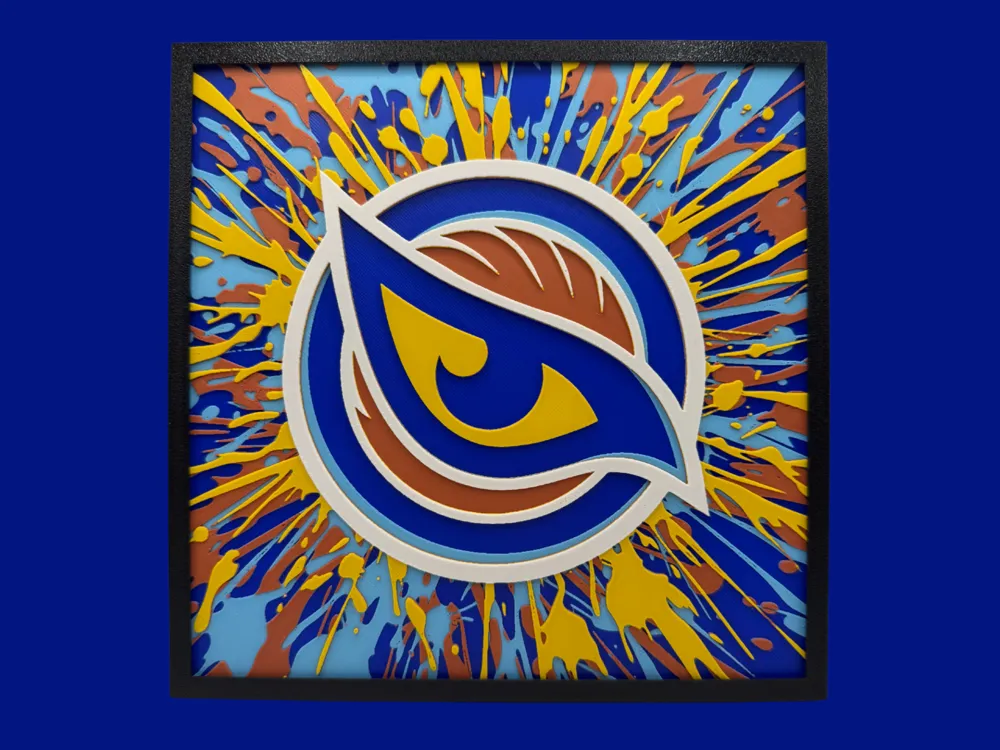 HueForge model: Vancouver Golden Eyes - PWHL by Canadian Gamer