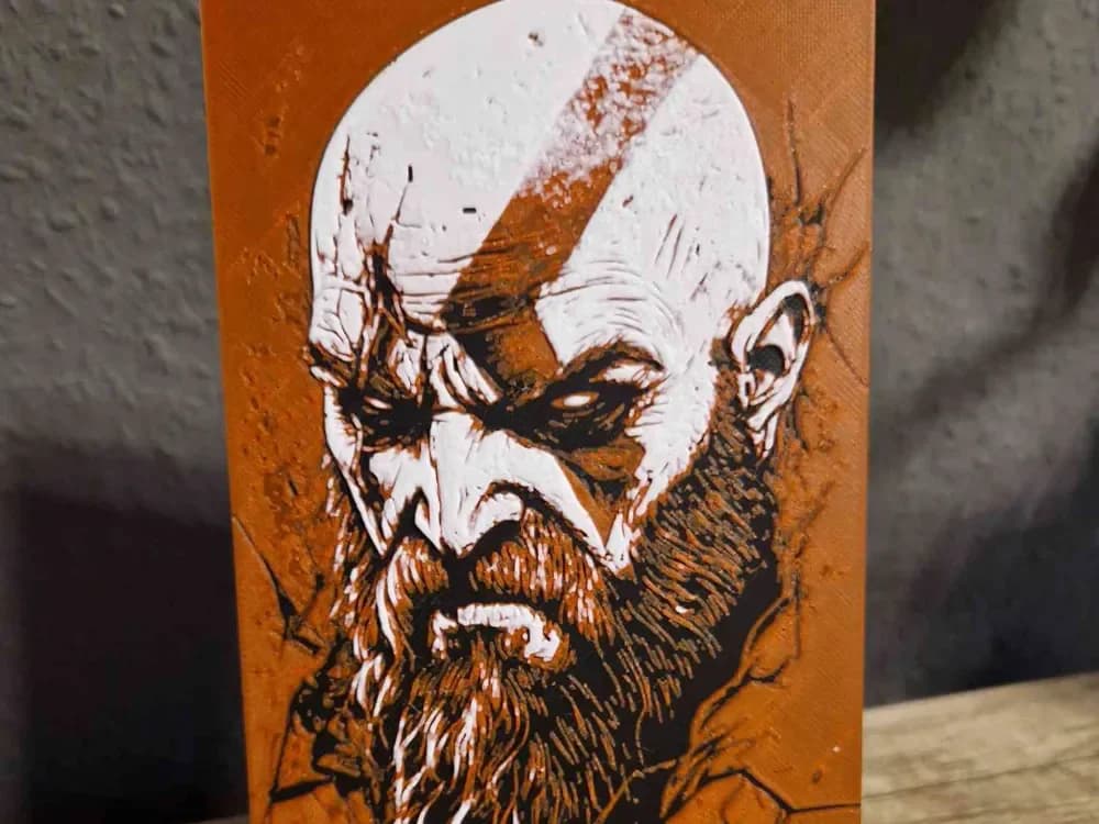 Hueforge - Kratos by Schuettdesign HueForge model: Hueforge - Kratos by Schuettdesign