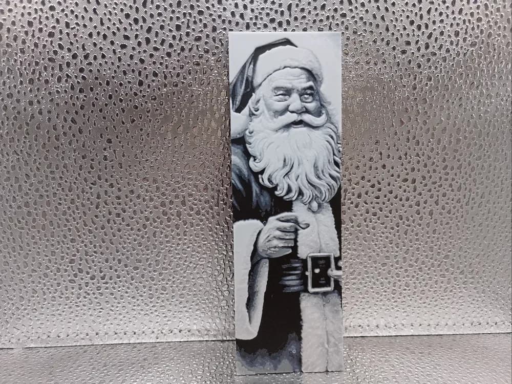 Father Christmas Bookmark – Hueforge by Borishotch Industries HueForge model: Father Christmas Bookmark – Hueforge by Borishotch Industries