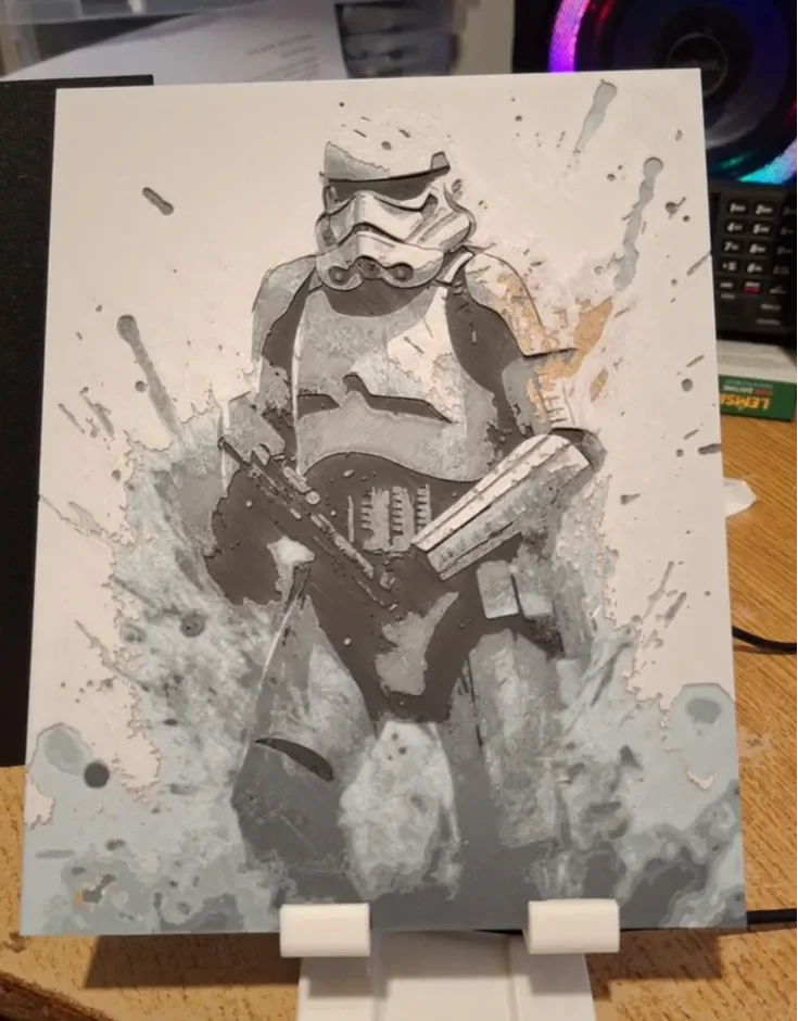 Stormtrooper - Starwars - Hueforge - 4 colours by 3dGlow HueForge model: Stormtrooper - Starwars - Hueforge - 4 colours by 3dGlow