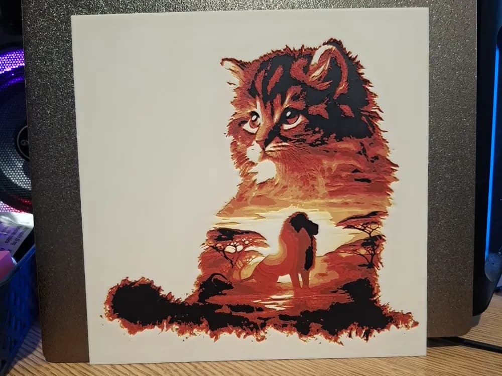 Heart of a lion - hueforge by 3dGlow HueForge model: Heart of a lion - hueforge by 3dGlow