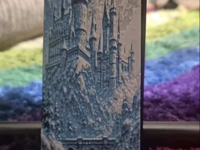 Hoggwarts in the Snow bookmark by Buntsta HueForge model: Hoggwarts in the Snow bookmark by Buntsta