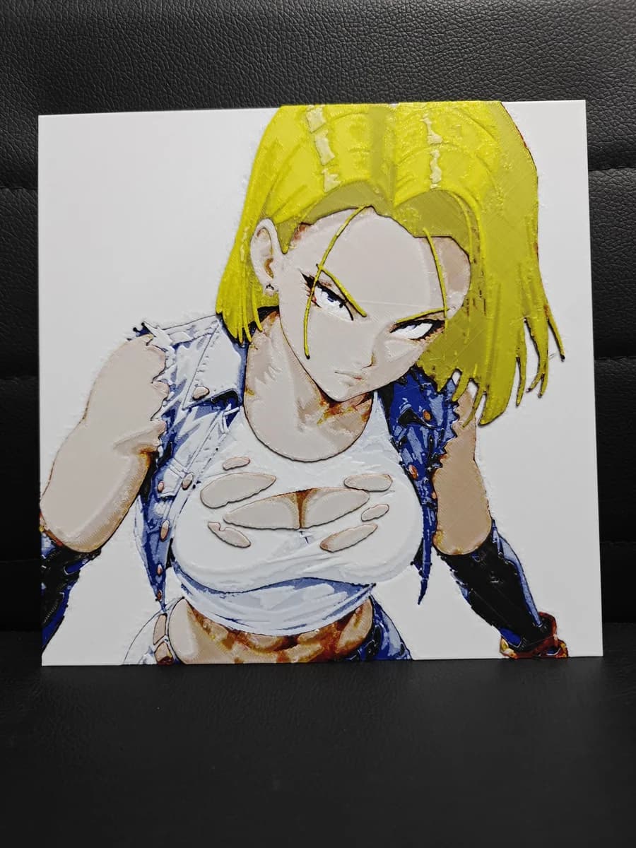 Android 18 by TheHueforgeLady HueForge model: Android 18 by TheHueforgeLady