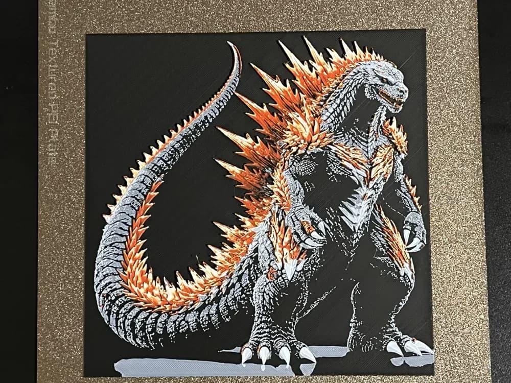 Godzilla 04 Hueforge by FantasyZ HueForge model: Godzilla 04 Hueforge by FantasyZ