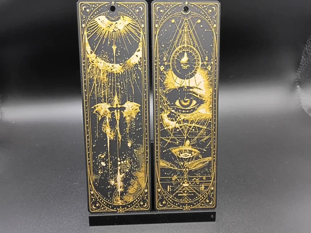 Celestial Fantasy Bookmark Set by 3djd HueForge model: Celestial Fantasy Bookmark Set by 3djd