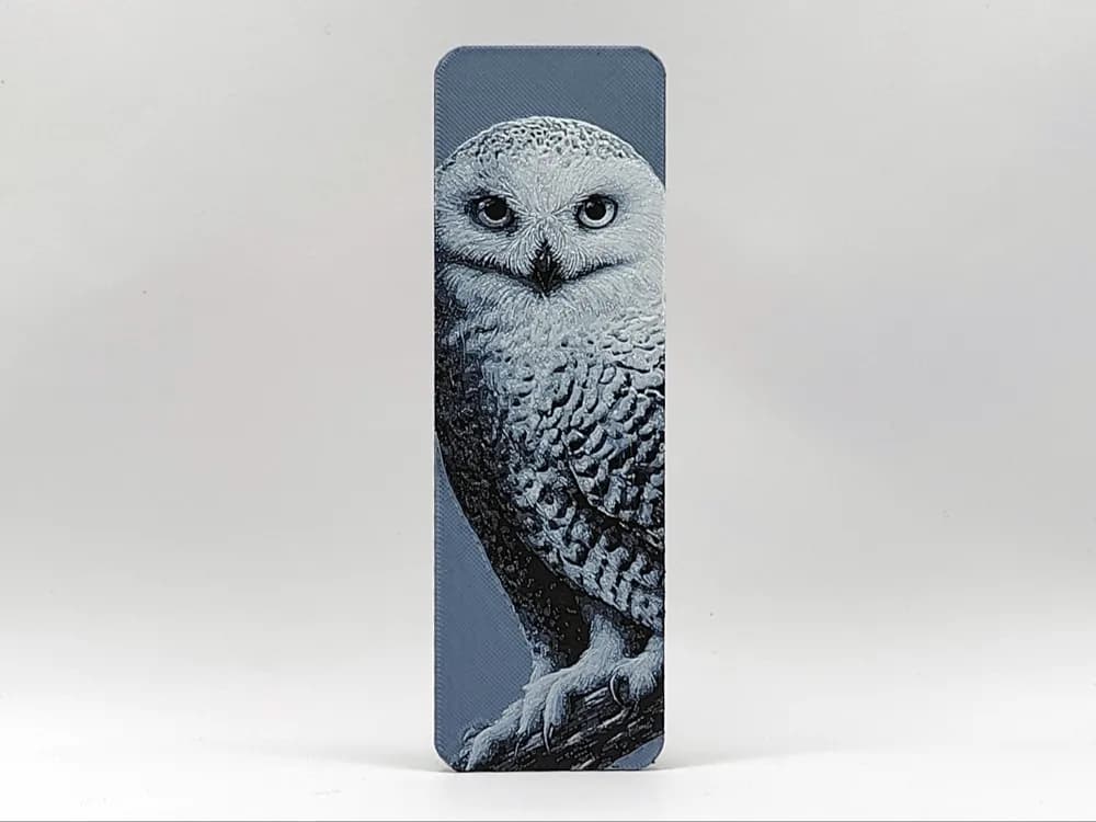 Snowy Owl Bookmark 1 - Hueforge Snowy Owl Bookmark 1 - Hueforge