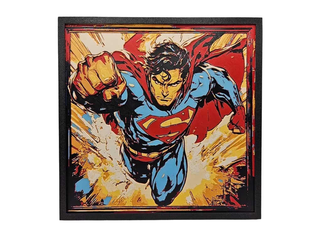 Superman by BusyKikiBee HueForge model: Superman by BusyKikiBee