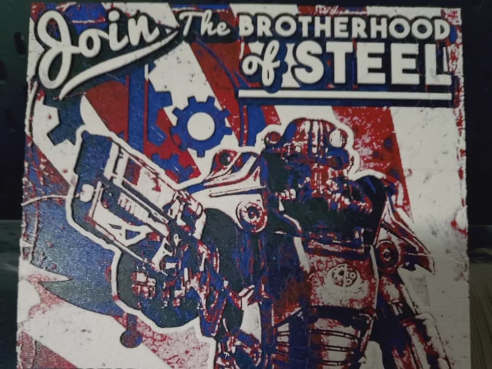 The Brotherhood of Steel (HueForge) by Asgar3D HueForge model: The Brotherhood of Steel (HueForge) by Asgar3D