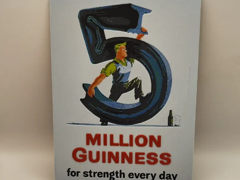 Vintage Guinness advertising poster 05 - Hueforge by Altf4-Formation HueForge model: Vintage Guinness advertising poster 05 - Hueforge by Altf4-Formation