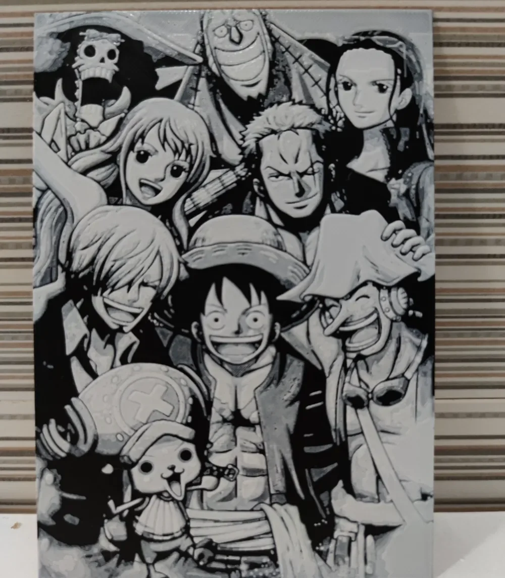 Hueforge Luffy and his friends by Litolunar HueForge model: Hueforge Luffy and his friends by Litolunar