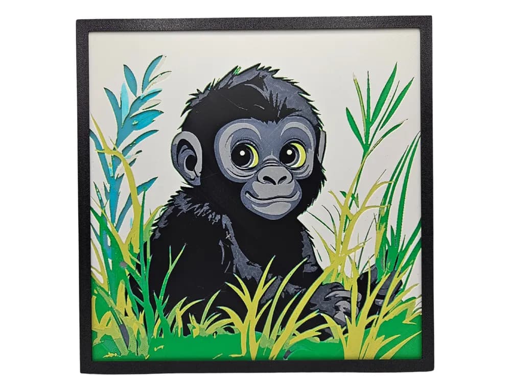 Gorilla - Adorable Animals Collection by BusyKikiBee HueForge model: Gorilla - Adorable Animals Collection by BusyKikiBee