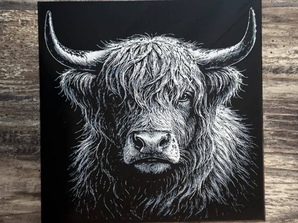 Highland Cow HueForge Wildlife Series by novy HueForge model: Highland Cow HueForge Wildlife Series by novy