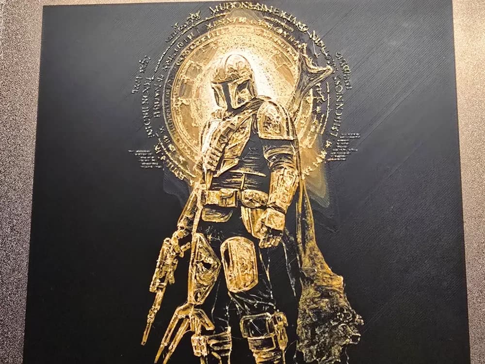 Star Wars - Mandalorian Hueforge by 3D-Mentiel HueForge model: Star Wars - Mandalorian Hueforge by 3D-Mentiel