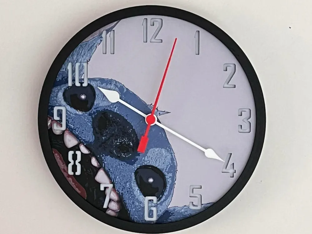 HueForge model: Customizable Clock - Stitch, Lilo and Stitch by 3djd