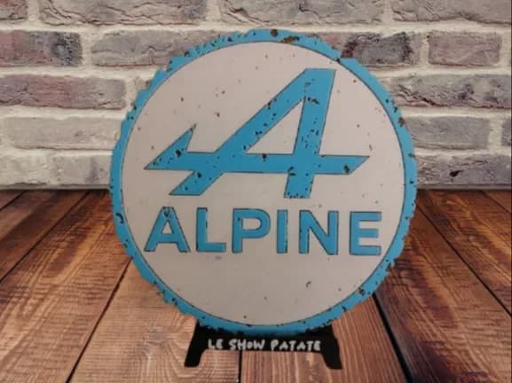 Plaque Vintage Alpine Hueforge by leshowpatate HueForge model: Plaque Vintage Alpine Hueforge by leshowpatate