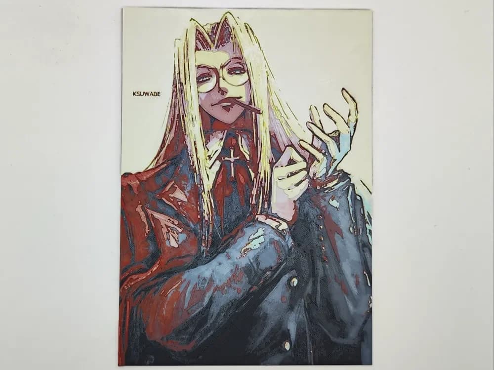 Sir Integra Hellsing - hueforge by Altf4-Formation HueForge model: Sir Integra Hellsing - hueforge by Altf4-Formation