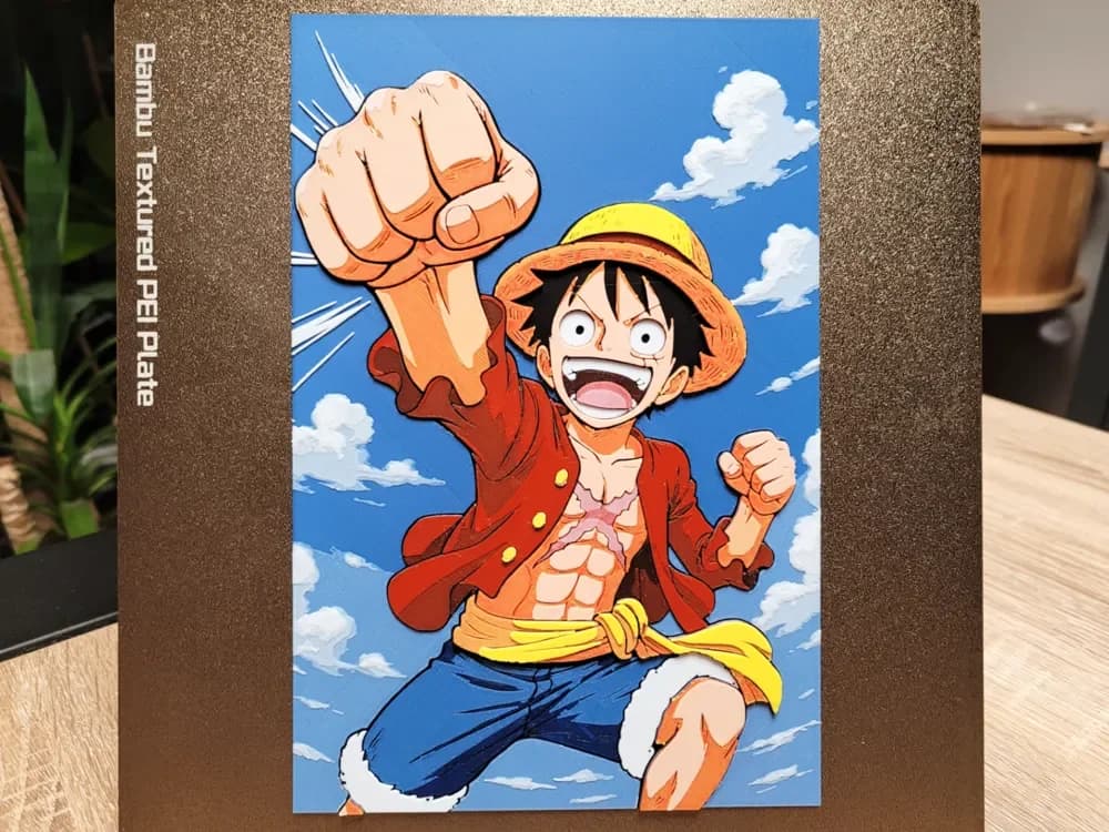 HueForge model: Luffy - One Piece - Fist of Freedom - 157x235 by Vincent111