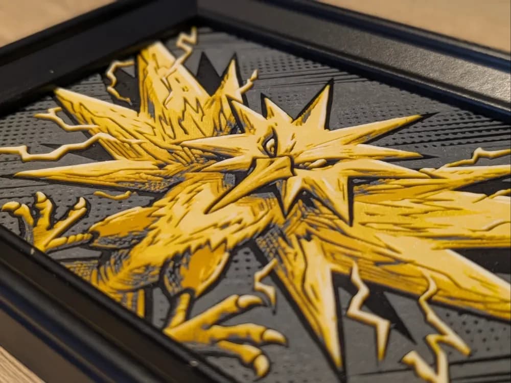 Zapdos Hueforge 7x5 by Nextopia HueForge model: Zapdos Hueforge 7x5 by Nextopia