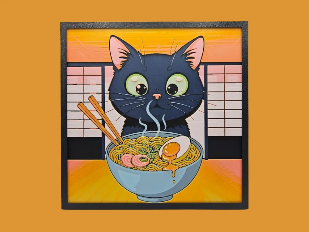 Ramen Kitty by BusyKikiBee HueForge model: Ramen Kitty by BusyKikiBee