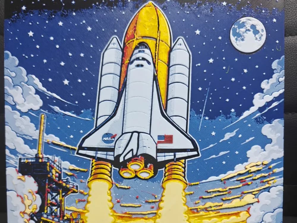Space Shuttle by TheHueforgeLady HueForge model: Space Shuttle by TheHueforgeLady