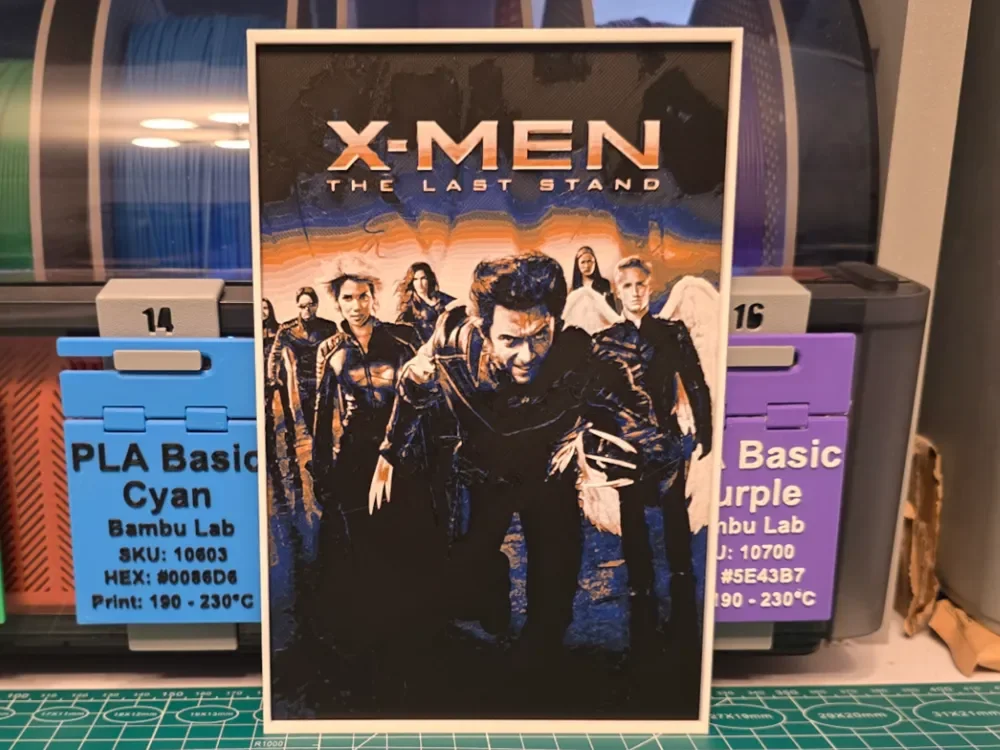 X-Men: The Last Stand Movie Poster - Hueforge Art by Lumpy3D HueForge model: X-Men: The Last Stand Movie Poster - Hueforge Art by Lumpy3D