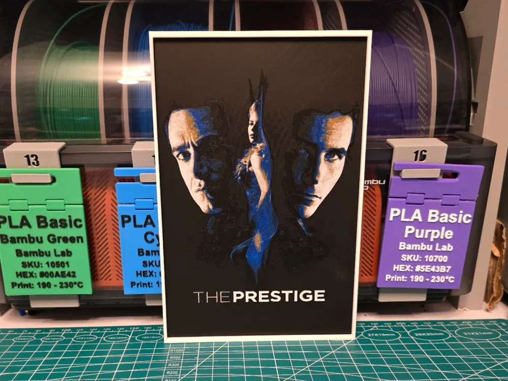 The Prestige Movie Poster - Hueforge Art by Lumpy3D HueForge model: The Prestige Movie Poster - Hueforge Art by Lumpy3D