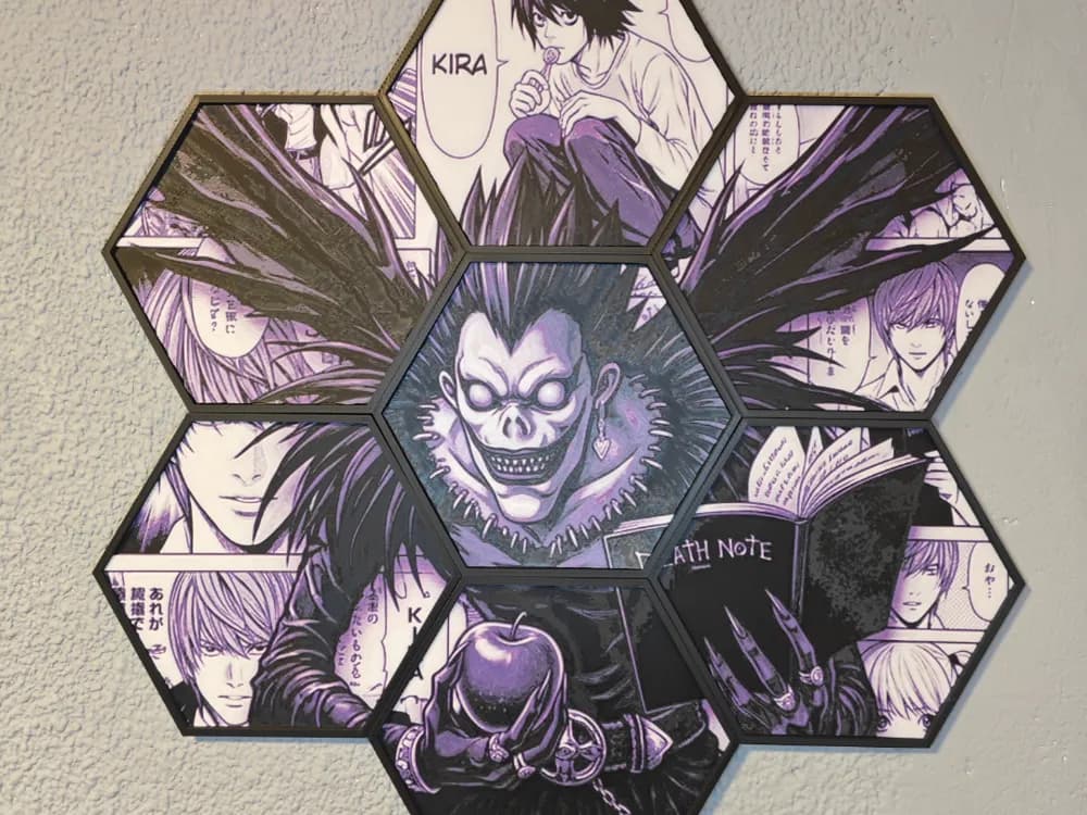 Poster de Ryuk Death Note's modo panal by JGz3DMaker HueForge model: Poster de Ryuk Death Note's modo panal by JGz3DMaker