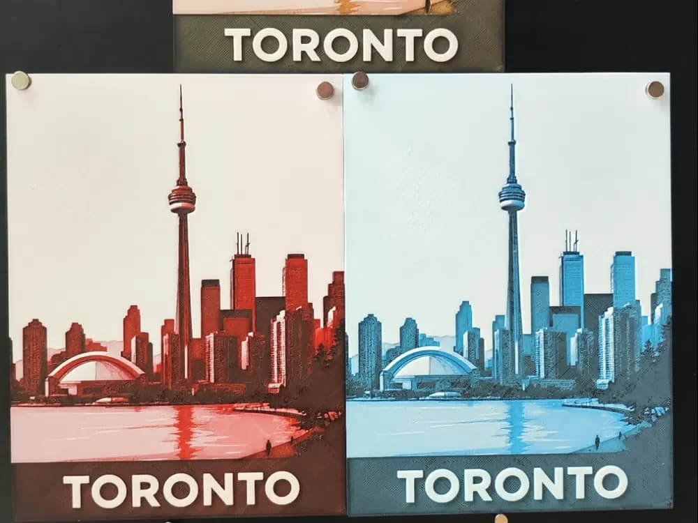 Toronto travel poster - hueforge by Altf4-Formation HueForge model: Toronto travel poster - hueforge by Altf4-Formation