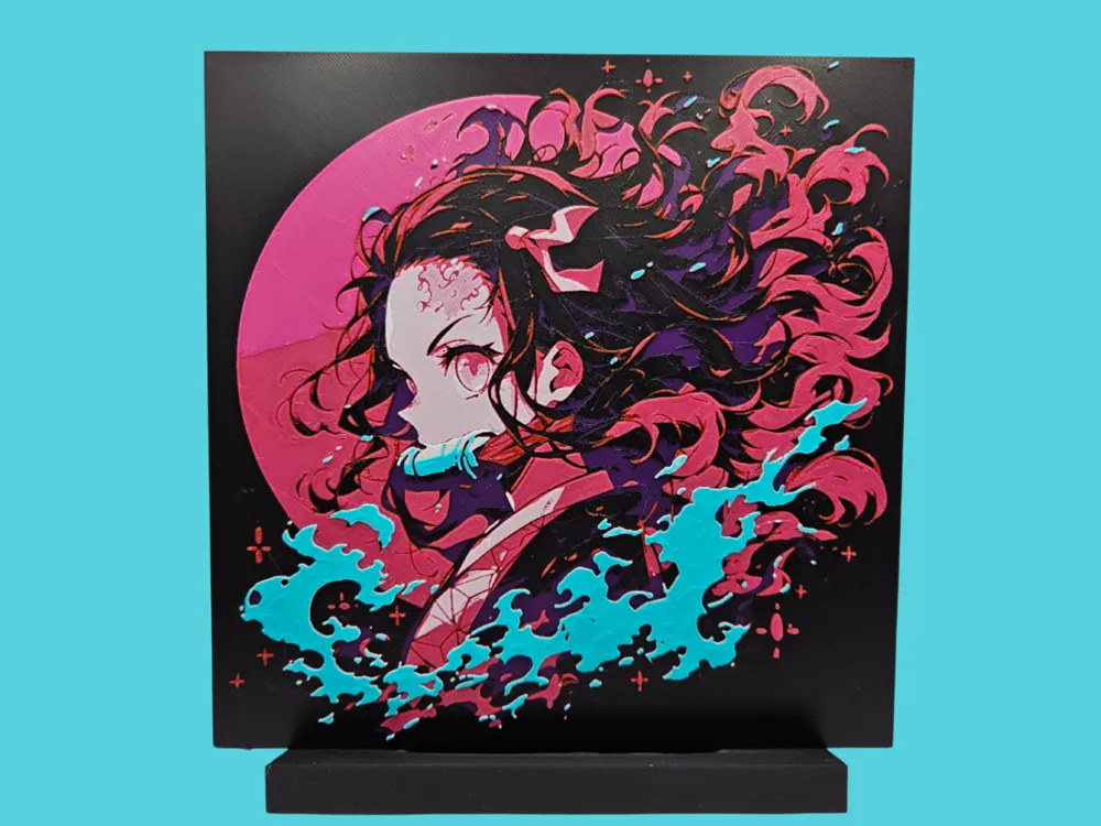 Demon Slayer - Nezuko Kamado by BusyKikiBee HueForge model: Demon Slayer - Nezuko Kamado by BusyKikiBee
