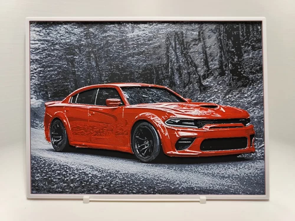 HueForge model: Dodge Charger - Hueforge by BeaN