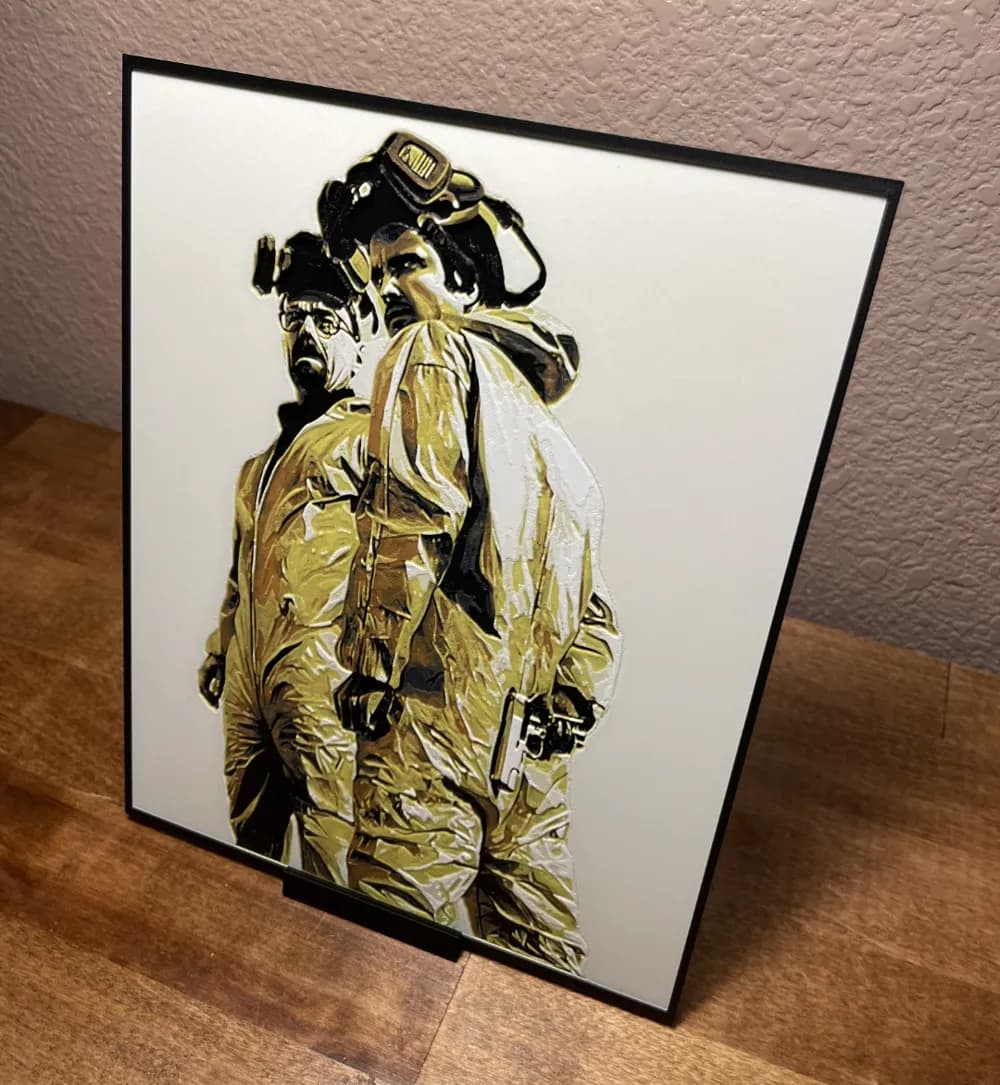 Hueforge - Breaking Bad - Hazmat Suits by Cloudy Nostalgia HueForge model: Hueforge - Breaking Bad - Hazmat Suits by Cloudy Nostalgia